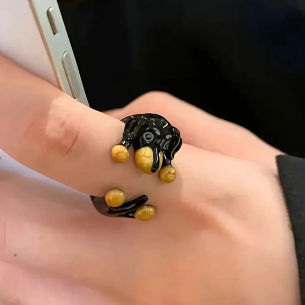 Adorable Adjustable Dog Ring Cute & Quirky Fashion‎ Accessory for Casual Attire
